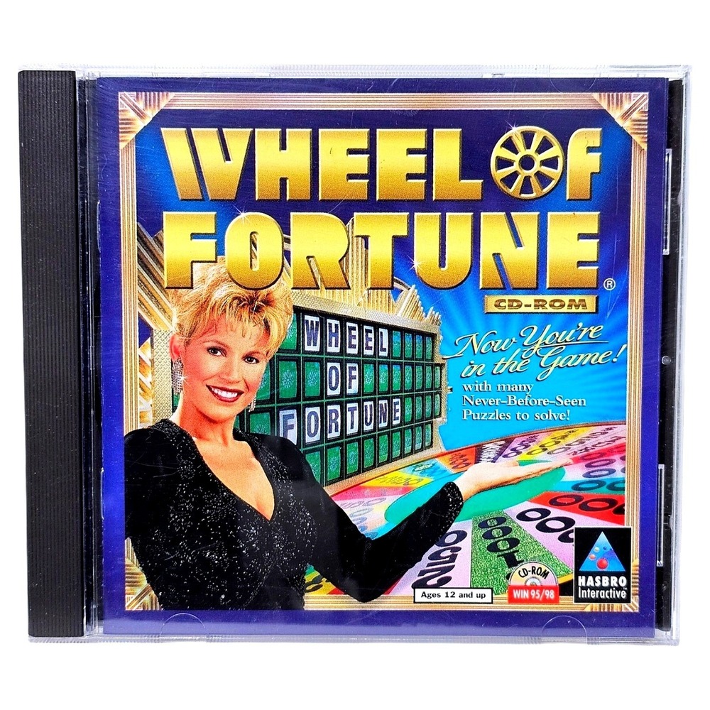 Wheel Of Fortune 1998 PC CD-ROM Game Hasbro Interactive Windows 95 98 Vanna